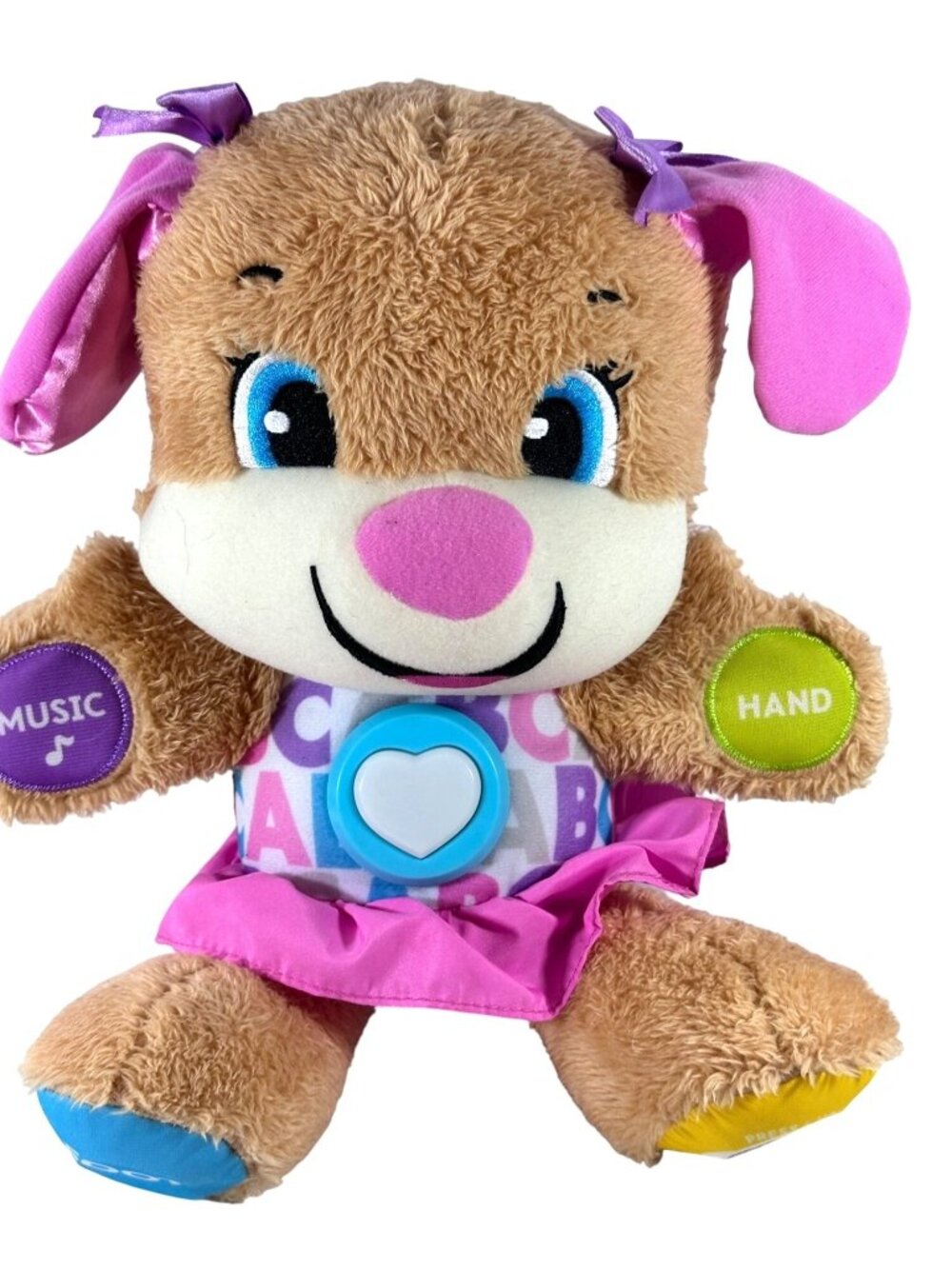 Pink Dog Plush Laugh & Learn Plush Smart Stages Sis Fisher Price Interactive